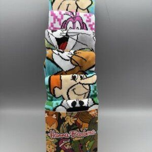 New Hanna-Barbera 6pk casual crew mens novelty socks Flint Stones Cartoon